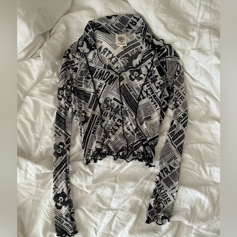 Sheer Graphic Top